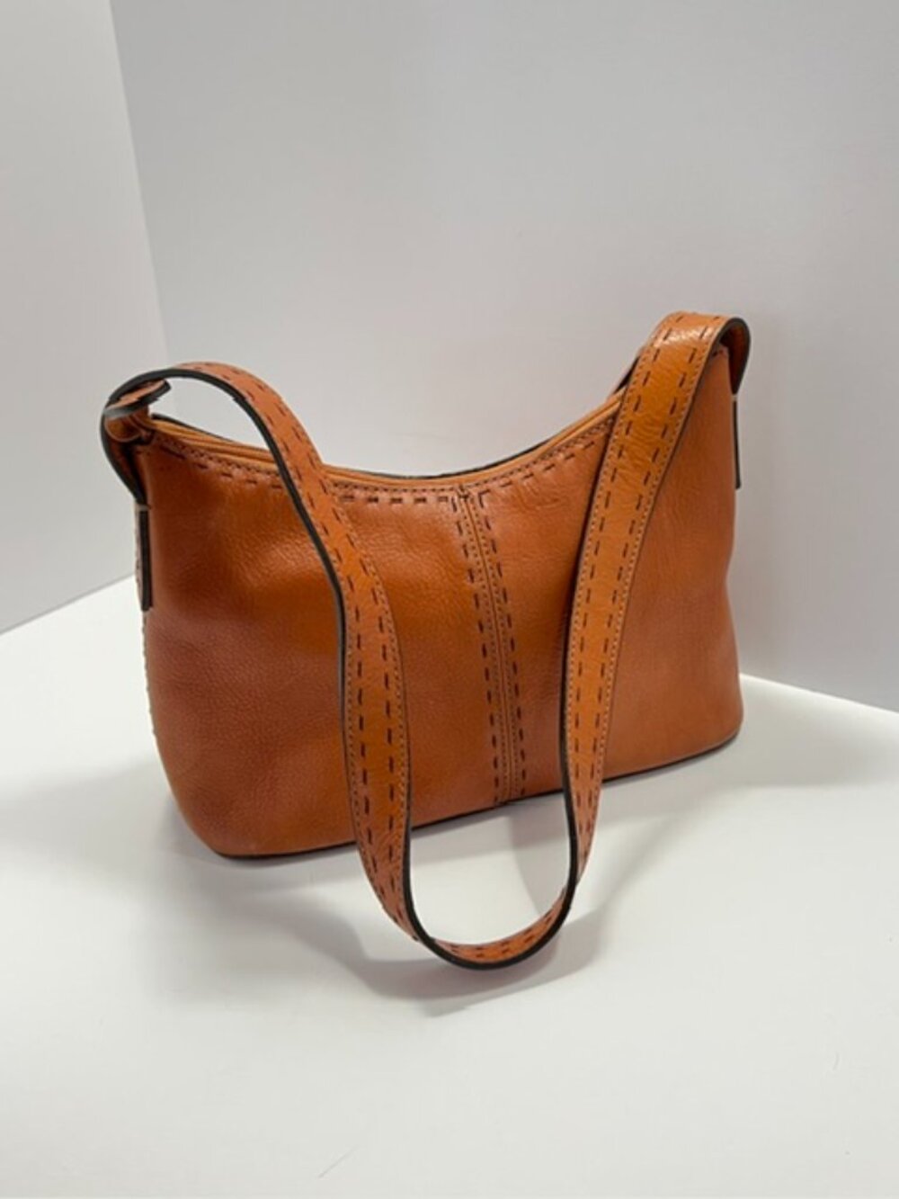 Fossil Tan Leather Crossbody Shoulder Bag - Picture 2 of 12